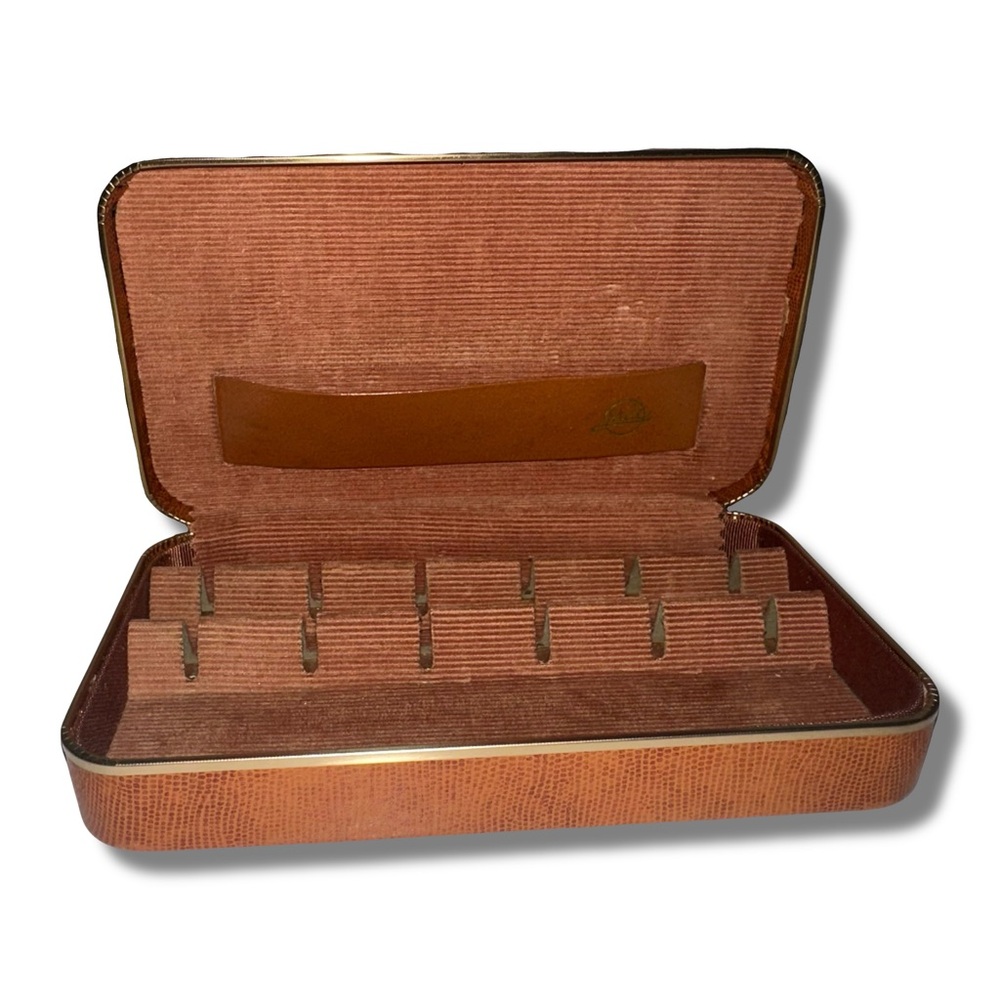 Vintage Mele Faux Snake Jewelry Travel Case
